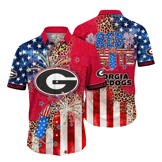 Georgia Bulldogs NCAA Aloha Hawaiian Shirt 1, NCAA Hawaiian Shirt Moonbestprint