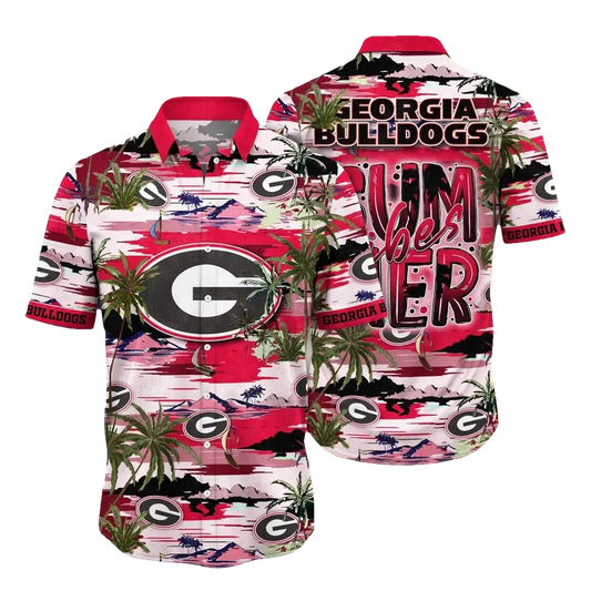 Georgia Bulldogs NCAA Flower Aloha Hawaiian Shirt 7, NCAA Hawaiian Shirt Moonbestprint
