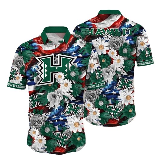 Hawaii Rainbow Warriors NCAA Aloha Hawaiian Shirt 1, NCAA Hawaiian Shirt Moonbestprint