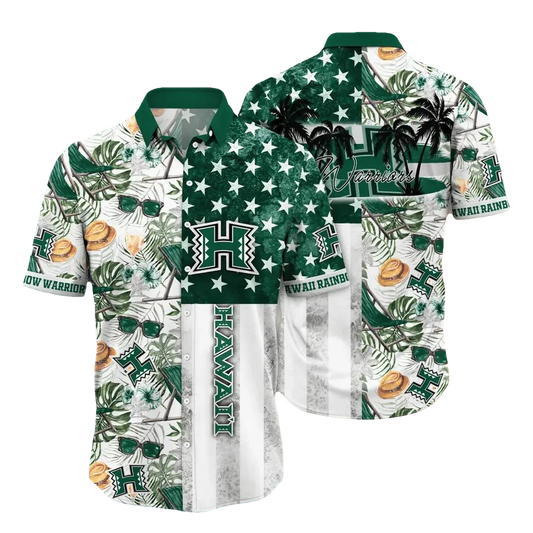 Hawaii Rainbow Warriors NCAA Flower Aloha Hawaiian Shirt 11, NCAA Hawaiian Shirt Moonbestprint