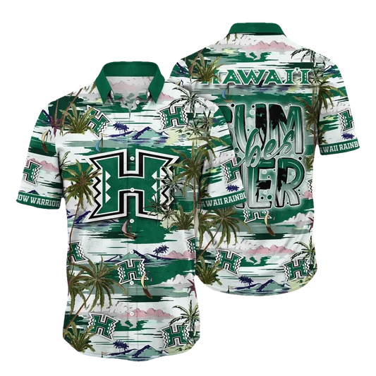Hawaii Rainbow Warriors NCAA Flower Aloha Hawaiian Shirt 8, NCAA Hawaiian Shirt Moonbestprint