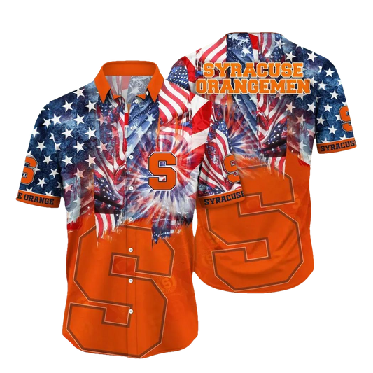 Syracuse Orange NCAA Flower Aloha Hawaiian Shirt 11, NCAA Hawaiian Shirt Moonbestprint