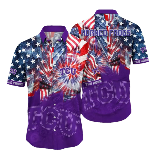 TCU Horned Frogs NCAA Flower Aloha Hawaiian Shirt 10, NCAA Hawaiian Shirt Moonbestprint