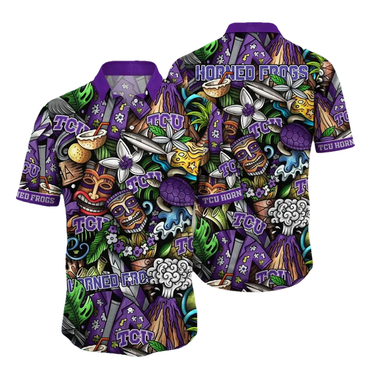 TCU Horned Frogs NCAA Flower Aloha Hawaiian Shirt 5, NCAA Hawaiian Shirt Moonbestprint