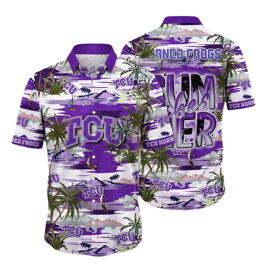 TCU Horned Frogs NCAA Flower Aloha Hawaiian Shirt 8, NCAA Hawaiian Shirt Moonbestprint