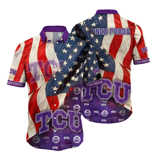 TCU Horned Frogs NCAA Flower Aloha Hawaiian Shirt 9, NCAA Hawaiian Shirt Moonbestprint
