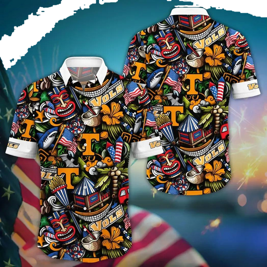 Tennessee Volunteers NCAA Flower Aloha Hawaiian Shirt 14, NCAA Hawaiian Shirt Moonbestprint