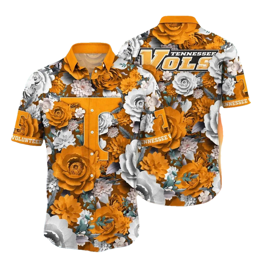 Tennessee Volunteers NCAA Flower Aloha Hawaiian Shirt 4, NCAA Hawaiian Shirt Moonbestprint