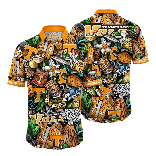 Tennessee Volunteers NCAA Flower Aloha Hawaiian Shirt 6, NCAA Hawaiian Shirt Moonbestprint