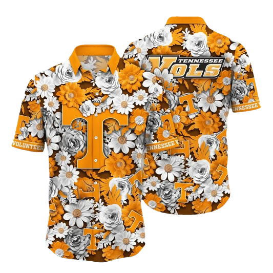 Tennessee Volunteers NCAA Flower Aloha Hawaiian Shirt 9, NCAA Hawaiian Shirt Moonbestprint