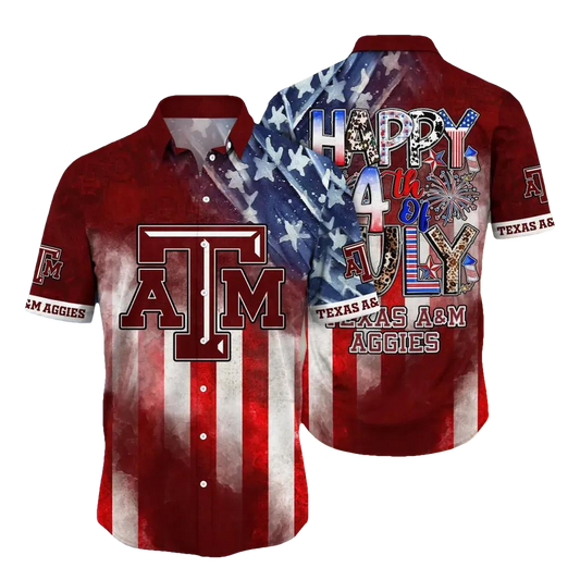 Texas A&M Aggies NCAA Aloha Hawaiian Shirt, NCAA Hawaiian Shirt Moonbestprint