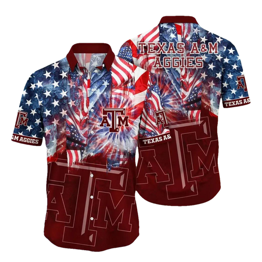 Texas A&M Aggies NCAA Flower Aloha Hawaiian Shirt 11, NCAA Hawaiian Shirt Moonbestprint