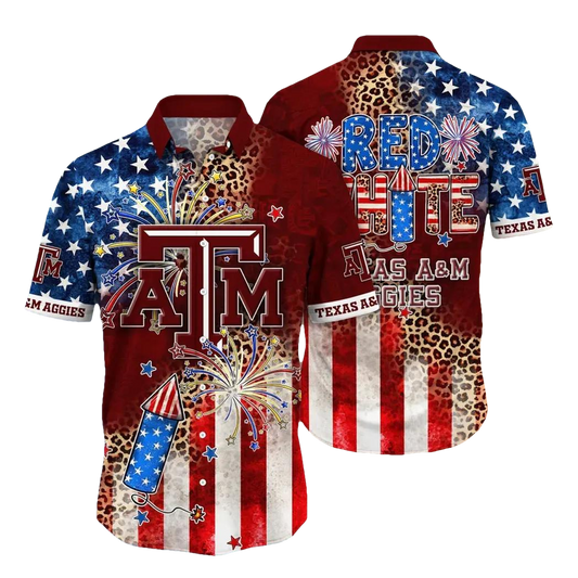 Texas A&M Aggies NCAA Aloha Hawaiian Shirt 2, NCAA Hawaiian Shirt Moonbestprint