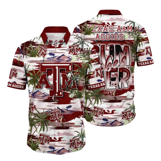 Texas A&M Aggies NCAA Flower Aloha Hawaiian Shirt 9, NCAA Hawaiian Shirt Moonbestprint