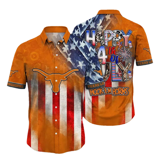 Texas Longhorns NCAA Aloha Hawaiian Shirt 2, NCAA Hawaiian Shirt Moonbestprint