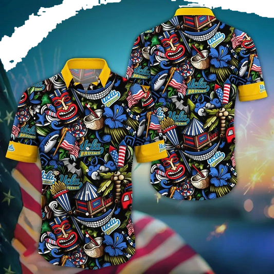 UCLA Bruins NCAA Flower Aloha Hawaiian Shirt 14, NCAA Hawaiian Shirt Moonbestprint