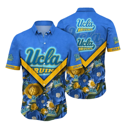 UCLA Bruins NCAA Flower Aloha Hawaiian Shirt 5, NCAA Hawaiian Shirt Moonbestprint