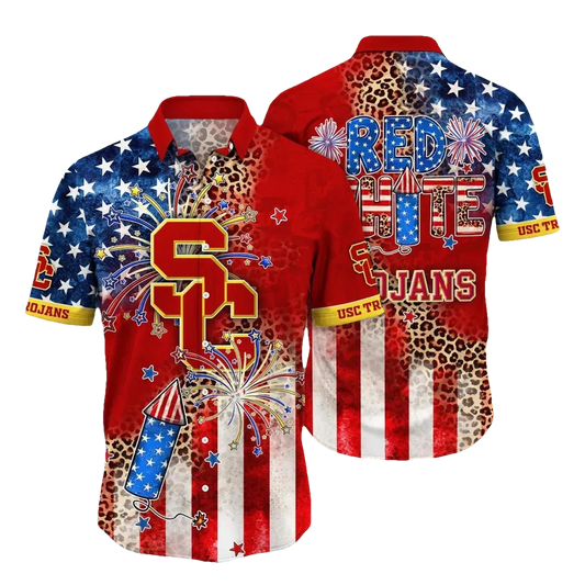 USC Trojans NCAA Aloha Hawaiian Shirt 2, NCAA Hawaiian Shirt Moonbestprint