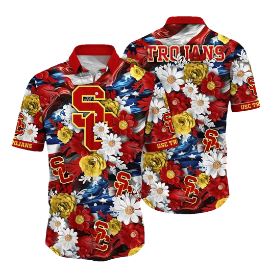 USC Trojans NCAA Aloha Hawaiian Shirt 1, NCAA Hawaiian Shirt Moonbestprint
