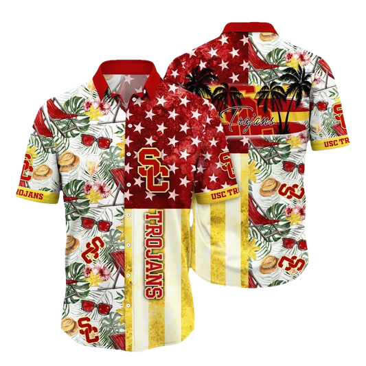 USC Trojans NCAA Flower Aloha Hawaiian Shirt 11, NCAA Hawaiian Shirt Moonbestprint