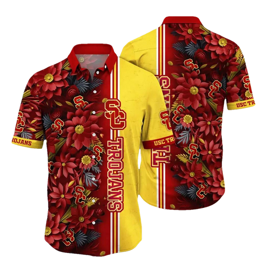 USC Trojans NCAA Flower Aloha Hawaiian Shirt 3, NCAA Hawaiian Shirt Moonbestprint