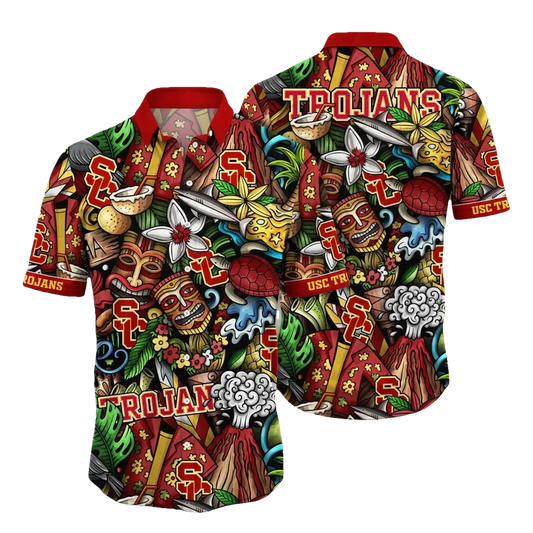 USC Trojans NCAA Flower Aloha Hawaiian Shirt 5, NCAA Hawaiian Shirt Moonbestprint