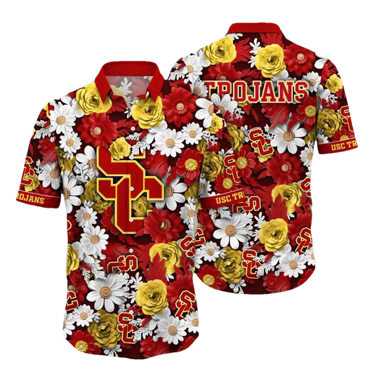 USC Trojans NCAA Flower Aloha Hawaiian Shirt 6, NCAA Hawaiian Shirt Moonbestprint