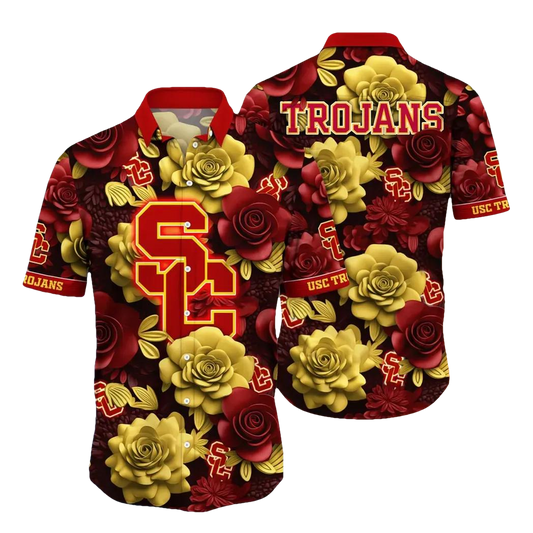 USC Trojans NCAA Flower Aloha Hawaiian Shirt 7, NCAA Hawaiian Shirt Moonbestprint