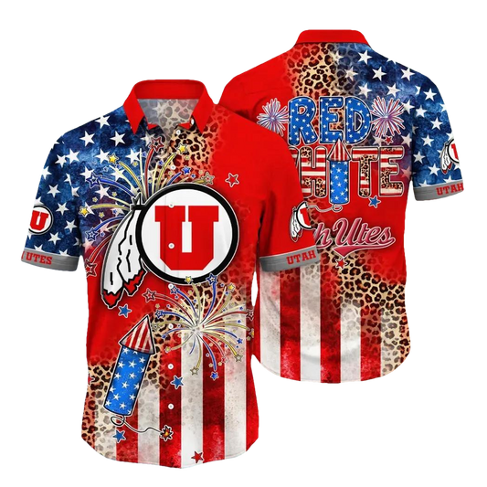 Utah Utes NCAA Aloha Hawaiian Shirt, NCAA Hawaiian Shirt Moonbestprint