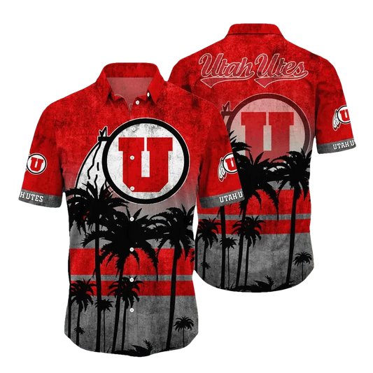 Utah Utes Aloha Hawaiian Shirt, NCAA Hawaiian Shirt Moonbestprint