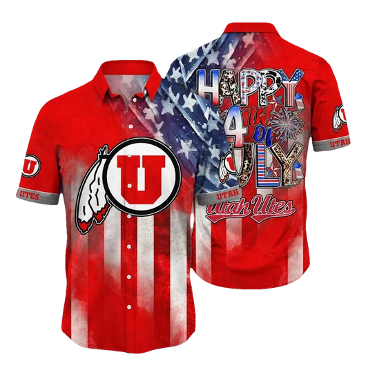 Utah Utes NCAA Aloha Hawaiian Shirt 2, NCAA Hawaiian Shirt Moonbestprint
