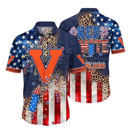 Virginia Cavaliers NCAA Aloha Hawaiian Shirt, NCAA Hawaiian Shirt Moonbestprint