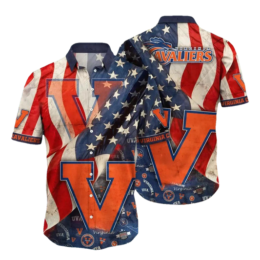 Virginia Cavaliers NCAA Flower Aloha Hawaiian Shirt 11, NCAA Hawaiian Shirt Moonbestprint