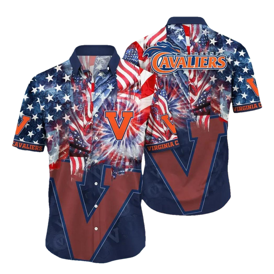 Virginia Cavaliers NCAA Flower Aloha Hawaiian Shirt 12, NCAA Hawaiian Shirt Moonbestprint