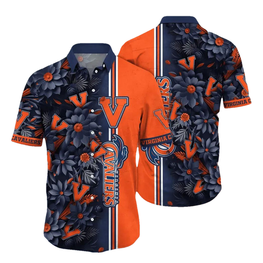 Virginia Cavaliers NCAA Flower Aloha Hawaiian Shirt 3, NCAA Hawaiian Shirt Moonbestprint