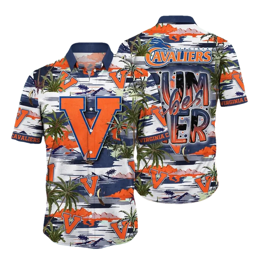 Virginia Cavaliers NCAA Flower Aloha Hawaiian Shirt 8, NCAA Hawaiian Shirt Moonbestprint