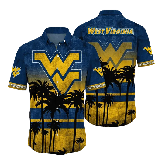 West Virginia Mountaineers Aloha Hawaiian Shirt, NCAA Hawaiian Shirt Moonbestprint