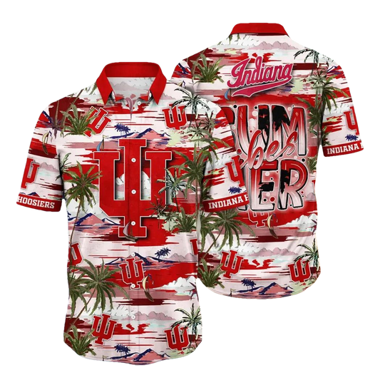 Indiana Hoosiers NCAA Flower Aloha Hawaiian Shirt 9, NCAA Hawaiian Shirt Moonbestprint