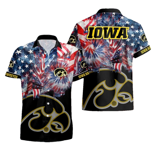 Iowa Hawkeyes Style Hot Trending Summer NCAA Flower Aloha Hawaiian Shirt, NCAA Hawaiian Shirt Moonbestprint