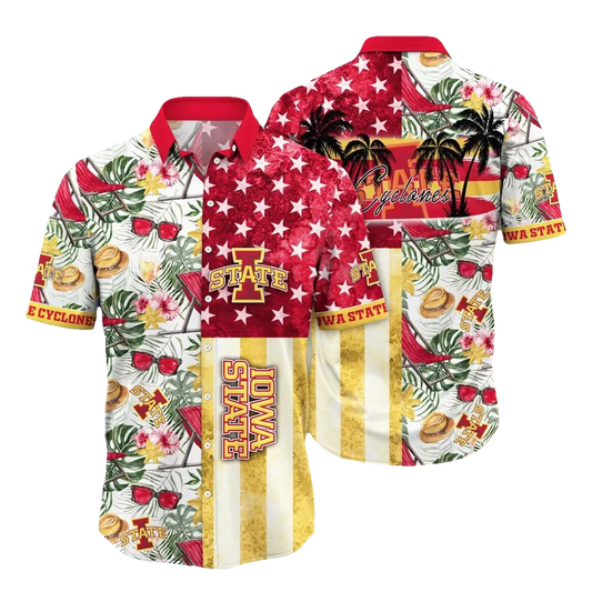 Iowa State Cyclones NCAA Flower Aloha Hawaiian Shirt 11, NCAA Hawaiian Shirt Moonbestprint
