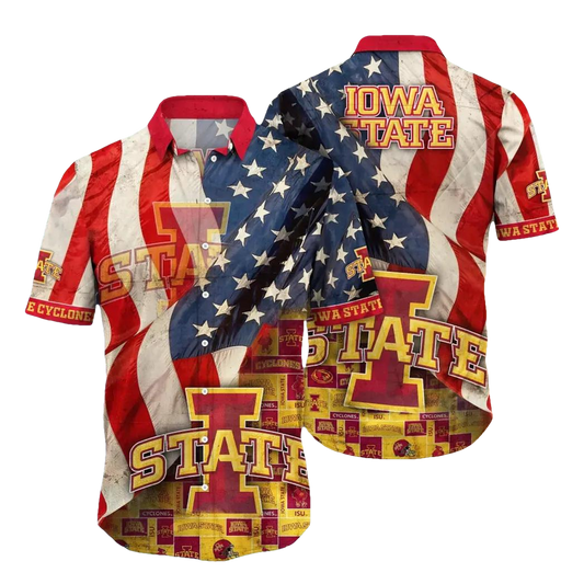 Iowa State Cyclones NCAA Flower Aloha Hawaiian Shirt 12, NCAA Hawaiian Shirt Moonbestprint