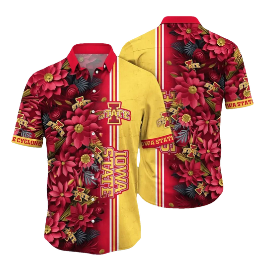 Iowa State Cyclones NCAA Flower Aloha Hawaiian Shirt 3, NCAA Hawaiian Shirt Moonbestprint