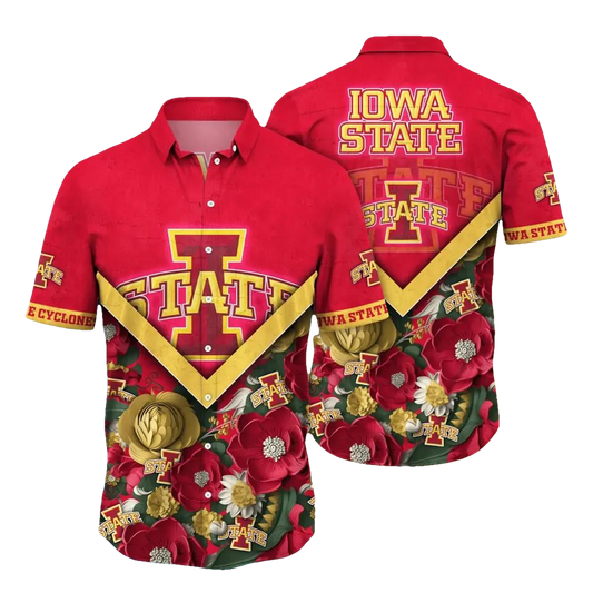 Iowa State Cyclones NCAA Flower Aloha Hawaiian Shirt 4, NCAA Hawaiian Shirt Moonbestprint