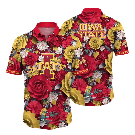 Iowa State Cyclones NCAA Flower Aloha Hawaiian Shirt 5, NCAA Hawaiian Shirt Moonbestprint