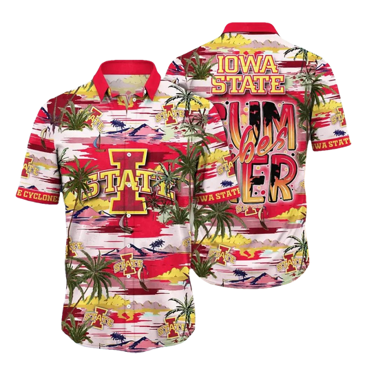 Iowa State Cyclones NCAA Flower Aloha Hawaiian Shirt 9, NCAA Hawaiian Shirt Moonbestprint