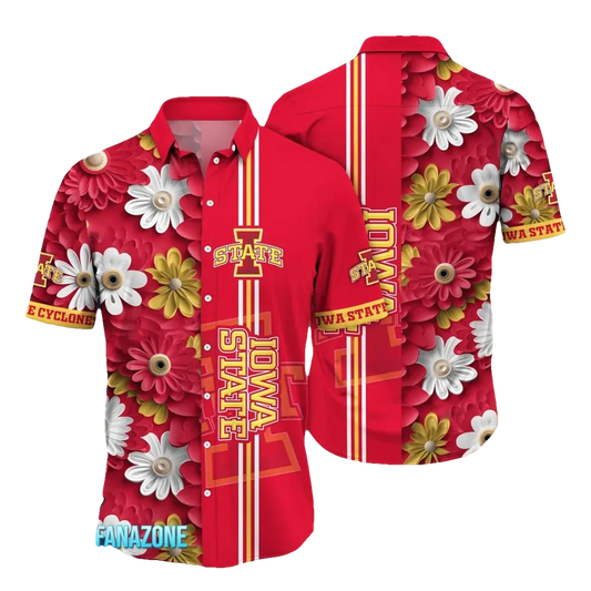 Iowa State Cyclones Style Hot Trending Summer NCAA Flower Aloha Hawaiian Shirt 15, NCAA Hawaiian Shirt Moonbestprint