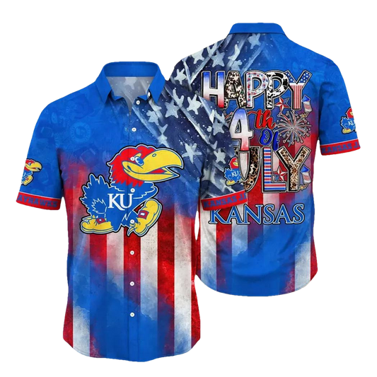 Kansas Jayhawks NCAA Aloha Hawaiian Shirt 2, NCAA Hawaiian Shirt Moonbestprint