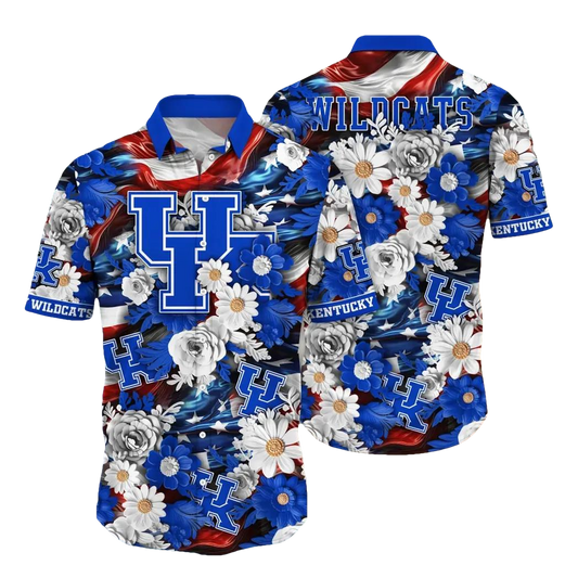 Kentucky Wildcats NCAA Aloha Hawaiian Shirt 1, NCAA Hawaiian Shirt Moonbestprint