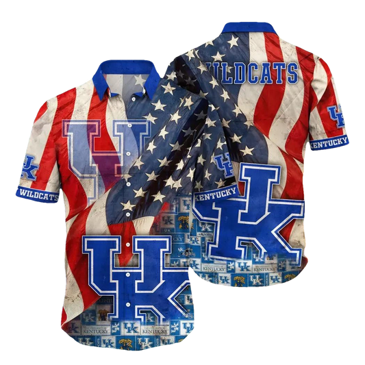 Kentucky Wildcats NCAA Flower Aloha Hawaiian Shirt 12, NCAA Hawaiian Shirt Moonbestprint