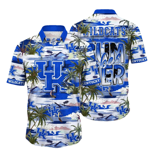 Kentucky Wildcats NCAA Flower Aloha Hawaiian Shirt 9, NCAA Hawaiian Shirt Moonbestprint